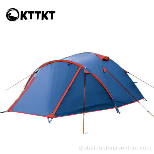 3.2kg blue camping trekking double tent Wind Resistant